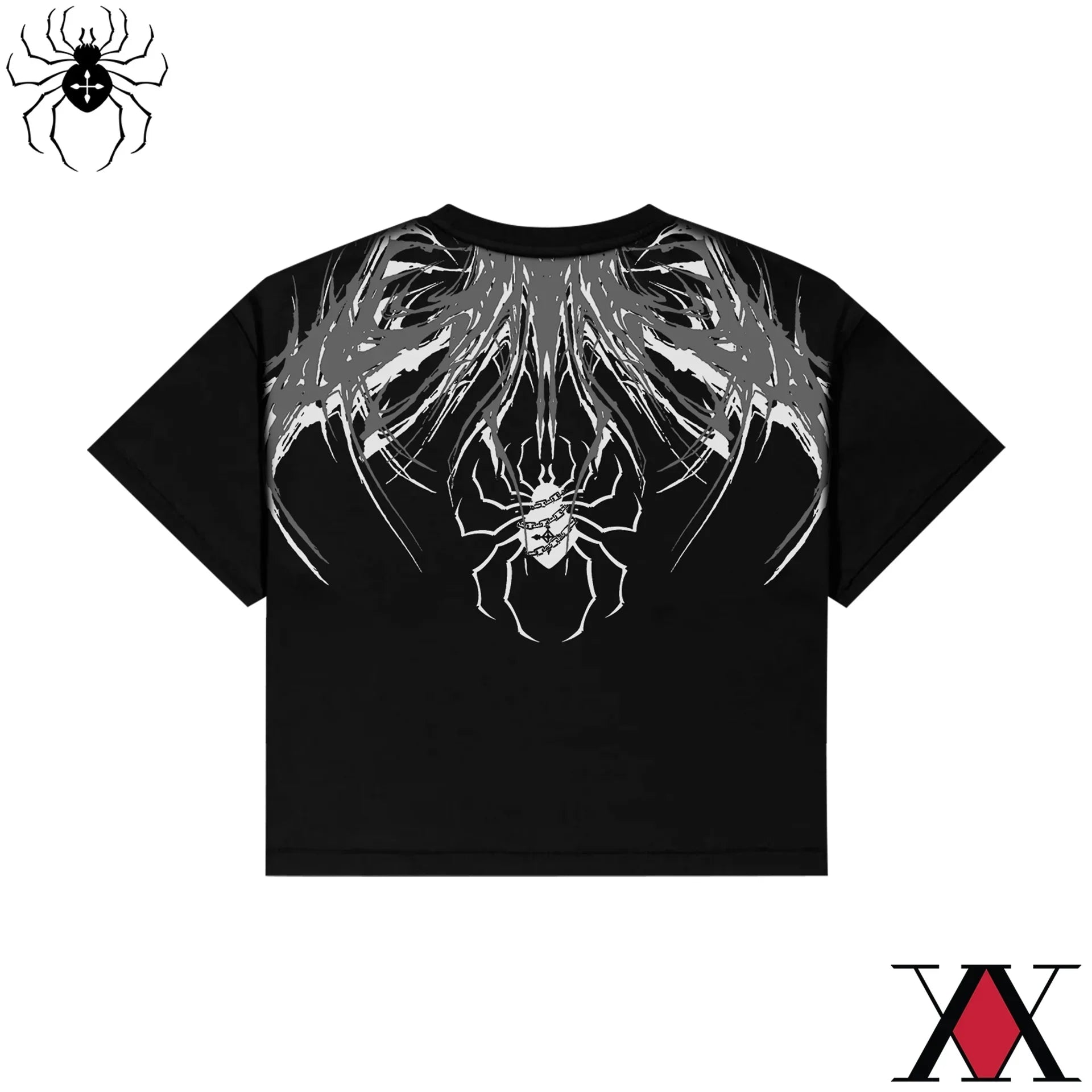 Camiseta Skull Spider Gothic Oversize