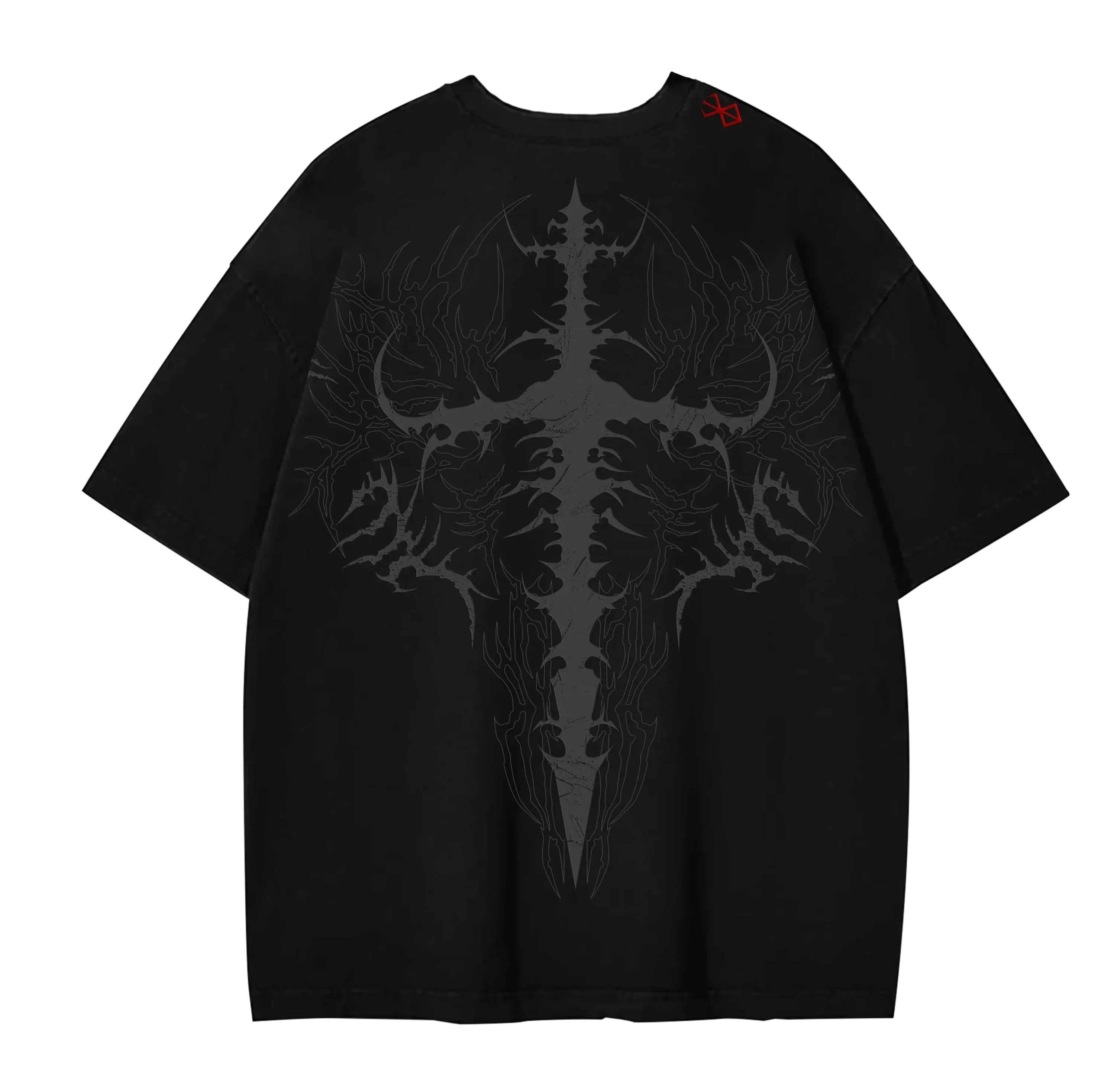 Camiseta Skull Spider Gothic Oversize