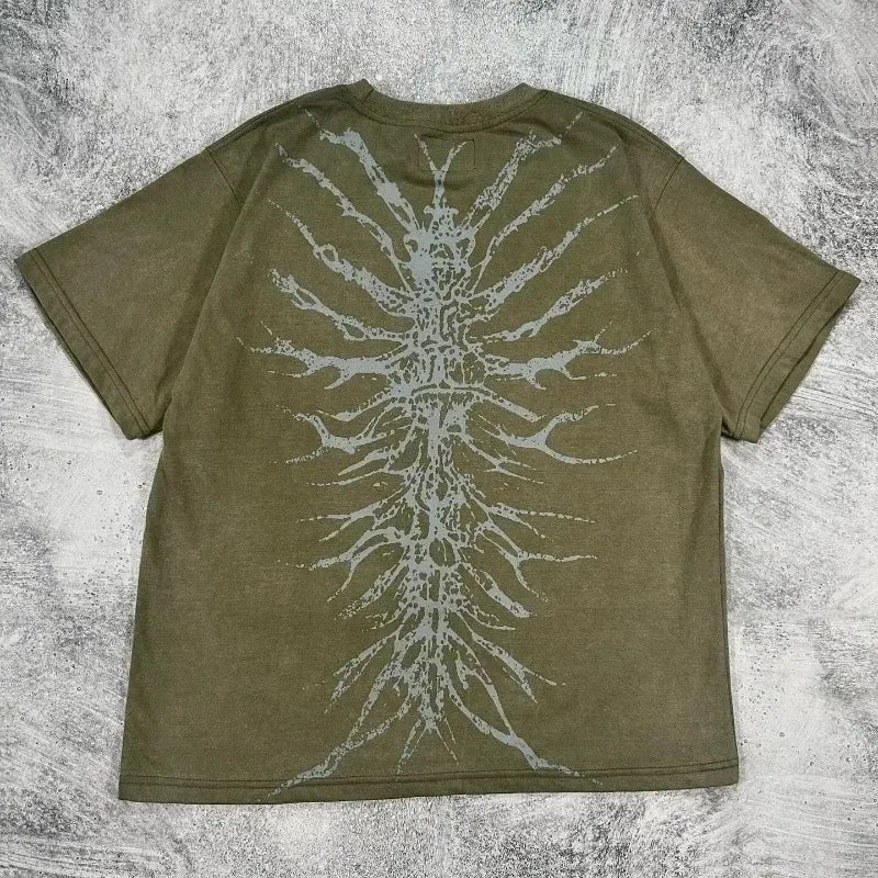 Camiseta Grey Urban Multi-Pocket Oversize