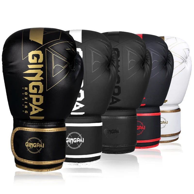 Ginpai guantes de boxeo profesionales (8oz, 10oz, 12oz, 14oz)