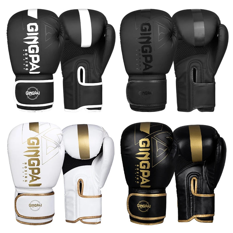 Ginpai guantes de boxeo profesionales (8oz, 10oz, 12oz, 14oz)