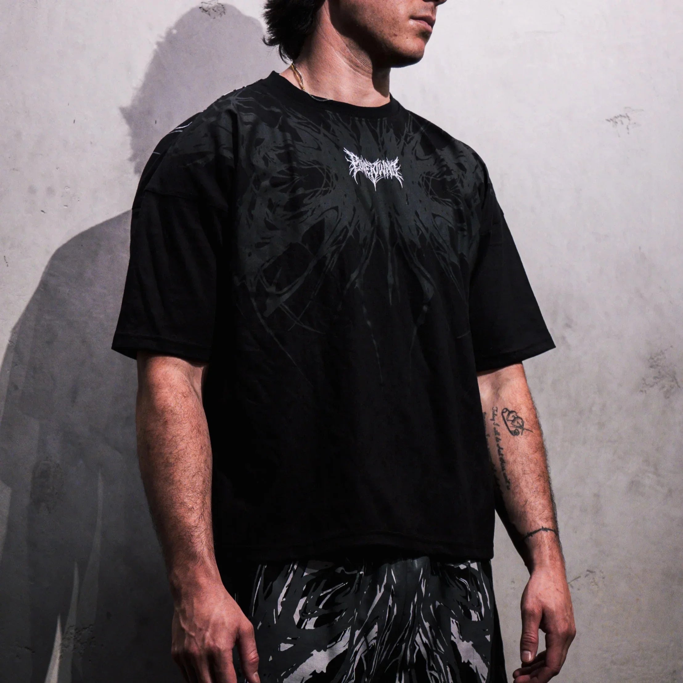 Camiseta Skull Spider Gothic Oversize