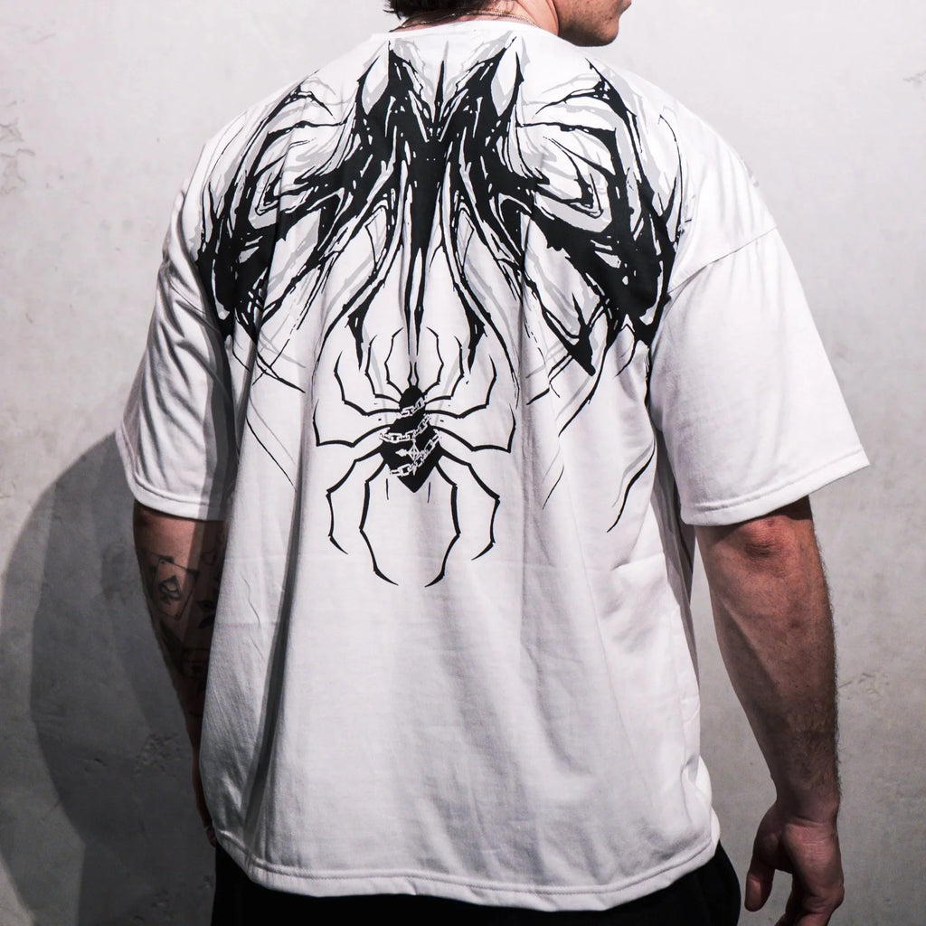 Camiseta Skull Spider Gothic Oversize