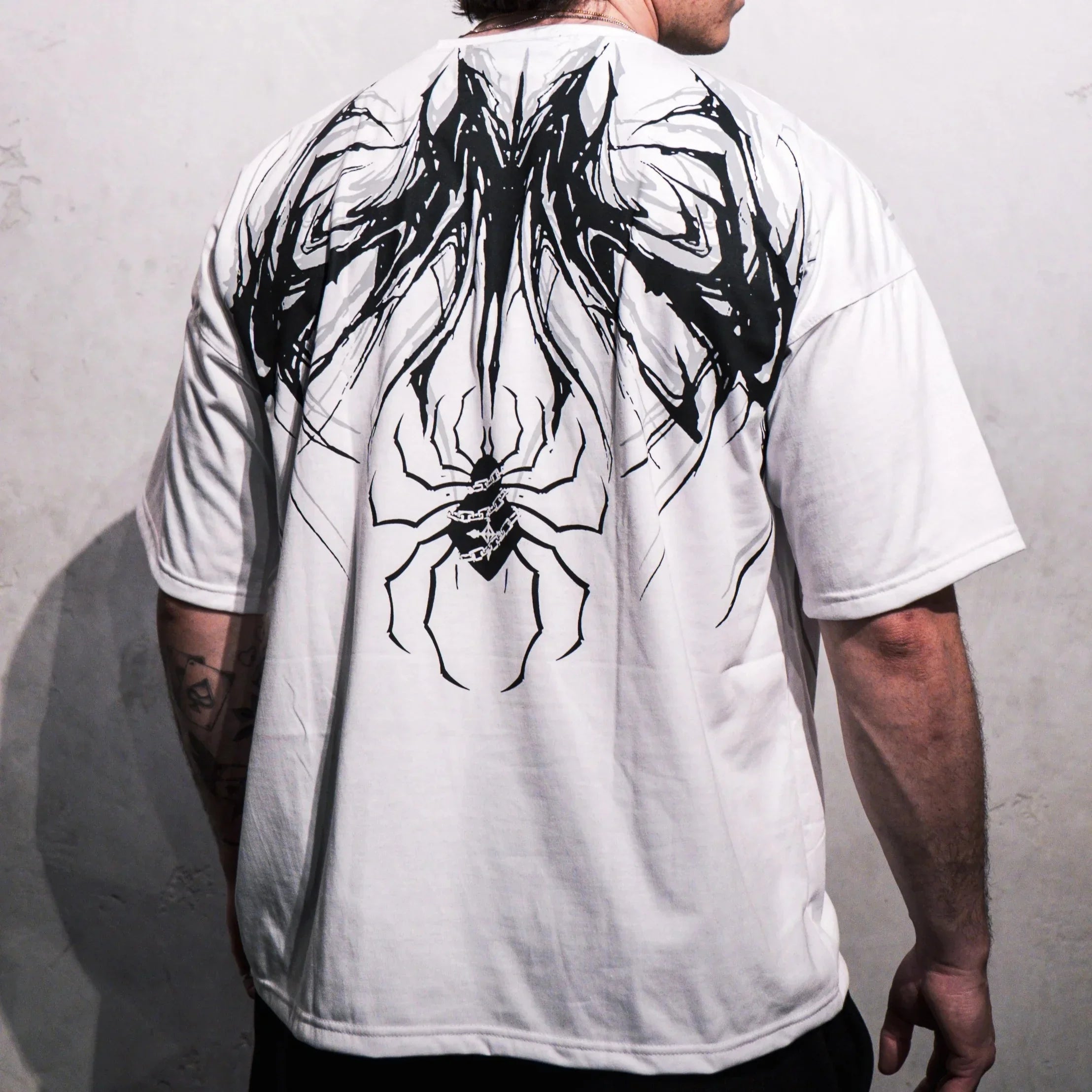 Camiseta Skull Spider Gothic Oversize