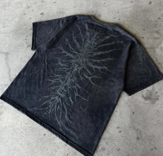 Camiseta Grey Urban Multi-Pocket Oversize