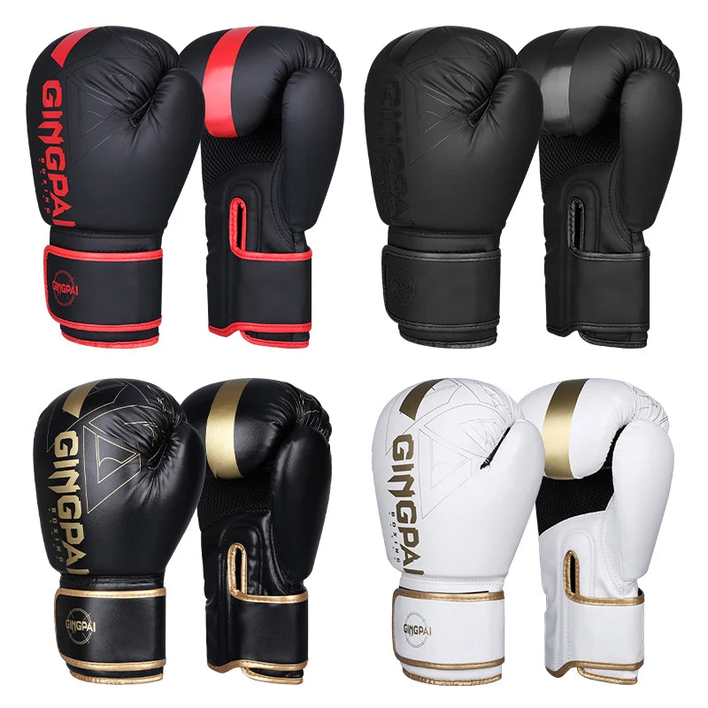 Ginpai guantes de boxeo profesionales (8oz, 10oz, 12oz, 14oz)