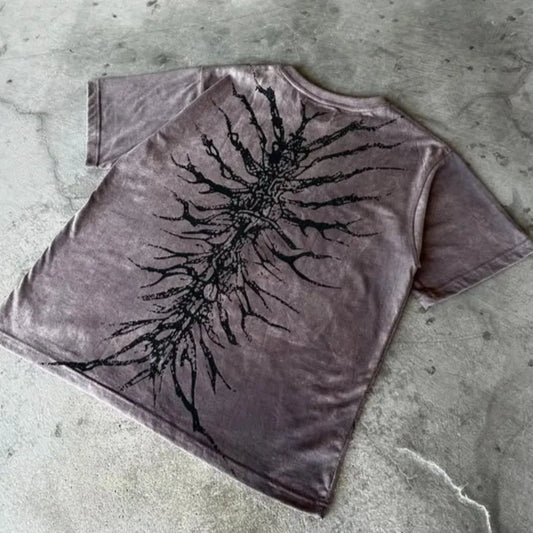 Camiseta Grey Urban Multi-Pocket Oversize