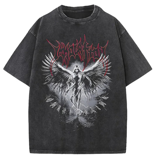 Camiseta Y2K Gothic Punk Oversize para Hombre