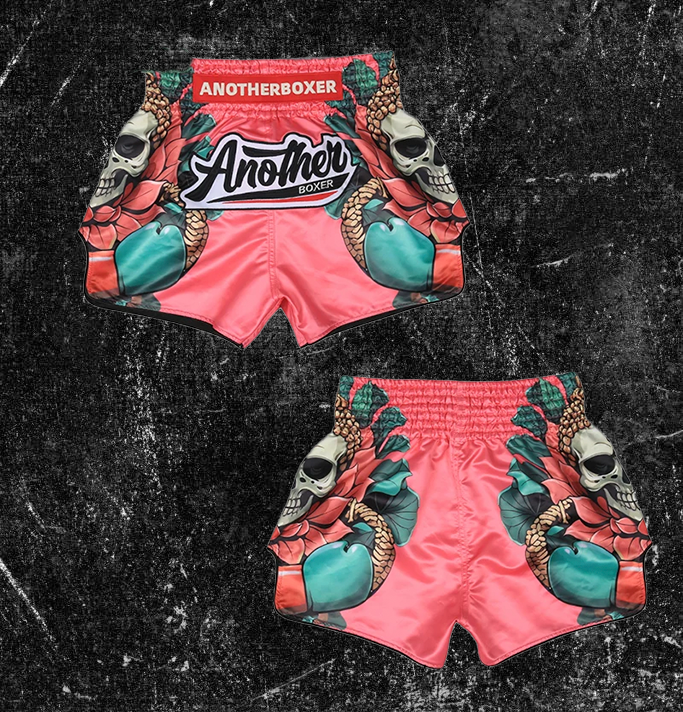 Muay Thai Pants Skull Skeleton Shorts Men